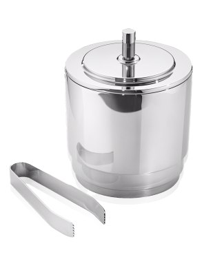 Georg Jensen Manhattan Ice Bucket & Tongs