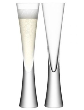LSA Moya Champagne Flutes - Clear 170ml (Set of 2)