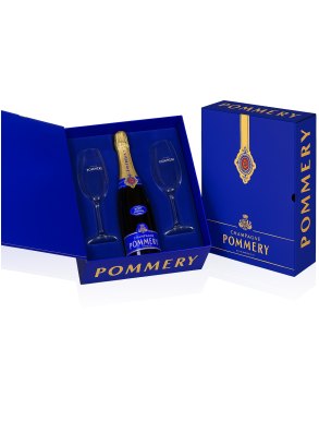 Pommery Brut Royal & 2 Flute Champagne Gift Set