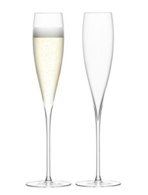 LSA Savoy Champagne Flutes - Clear 200ml (Set of 2)