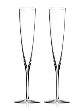 Waterford Elegance Crystal Trumpet Champagne Flutes (set of 2)