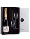 Taittinger Brut Reserve Champagne & 2 Flutes Paradox Gift Set 75cl