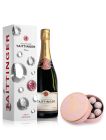 Taittinger Brut Reserve Champagne 75cl & Pink Champagne Truffles 135g