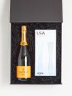 Veuve Clicquot Champagne 75cl & LSA Moya Flutes Luxury Gift Box