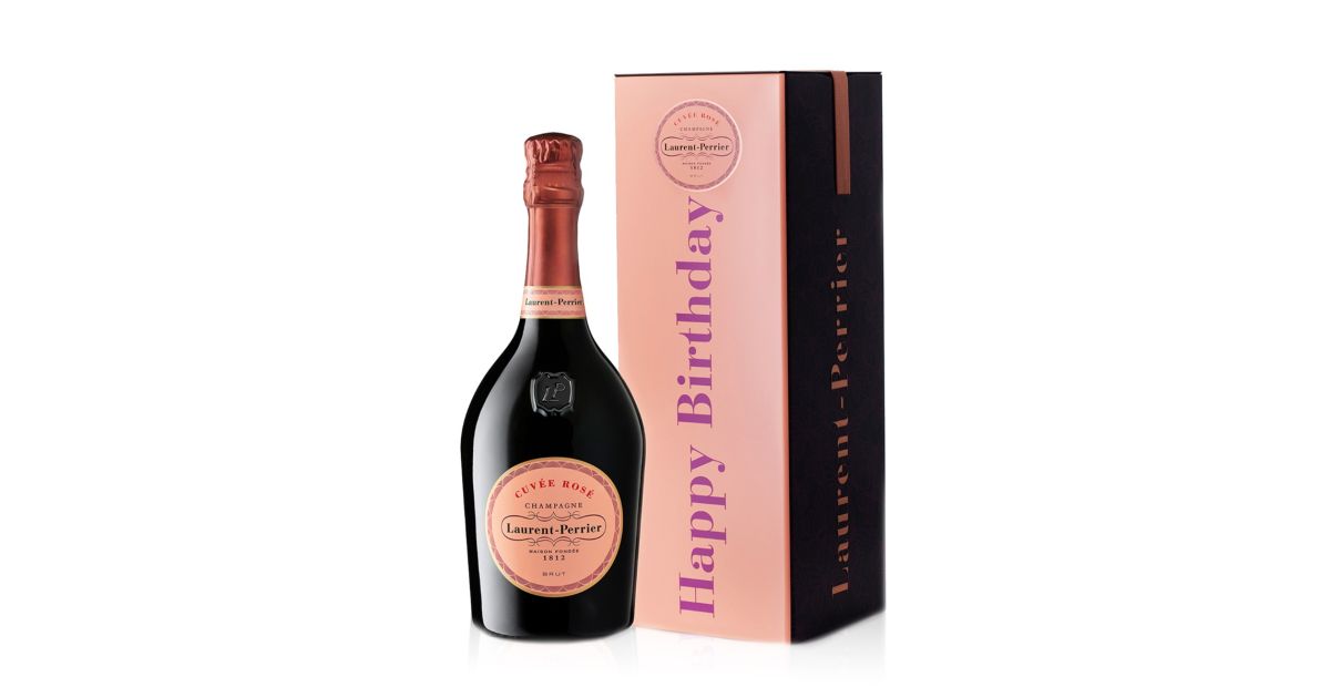 Laurent-Perrier Cuvée Rosé Champagne Gift Tin 75cl Happy Birthday